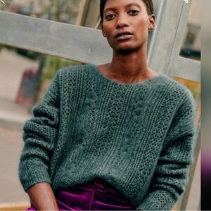 Sezane Teal Susanna Jumper